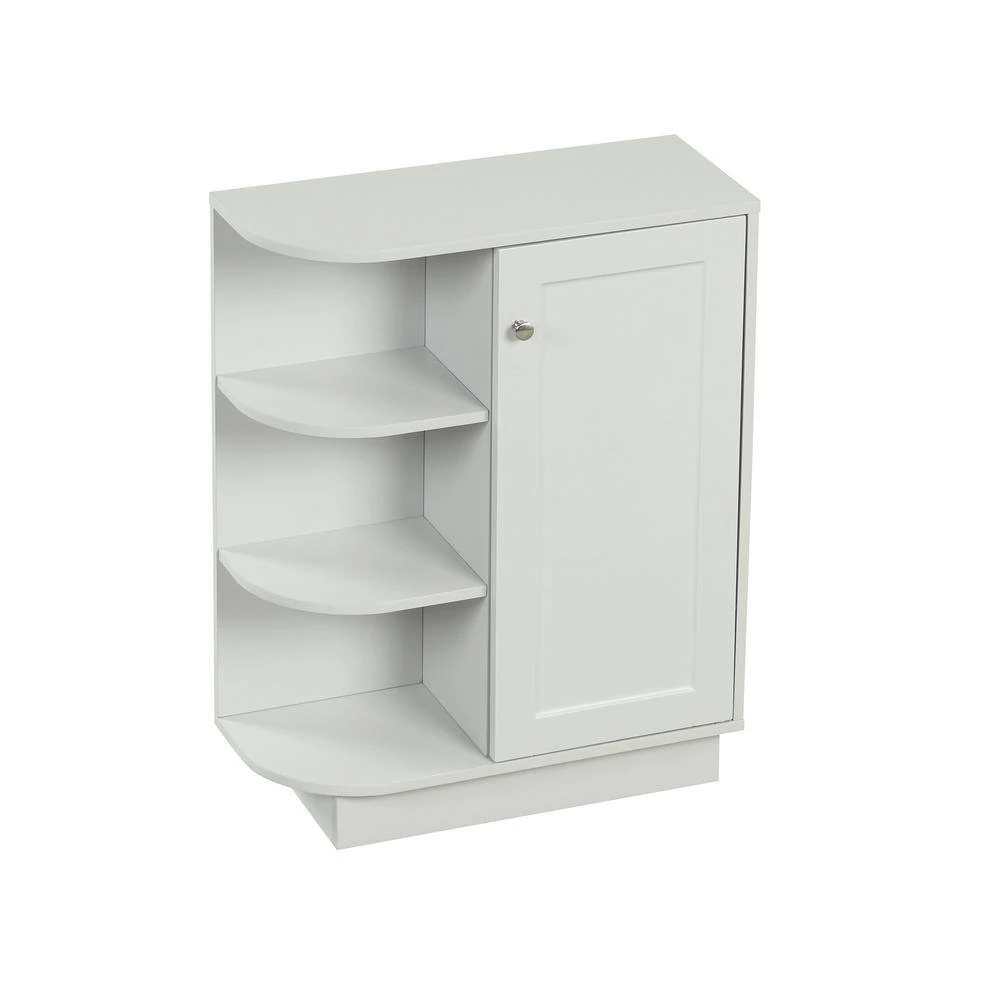 Gray Open Style Shelf Cabinet with Adjustable Plates Ample Storage Space by ATHMILE 6 Gray Open Style Shelf Cabinet with Adjustable Plates Ample Storage Space by ATHMILE - Image 6