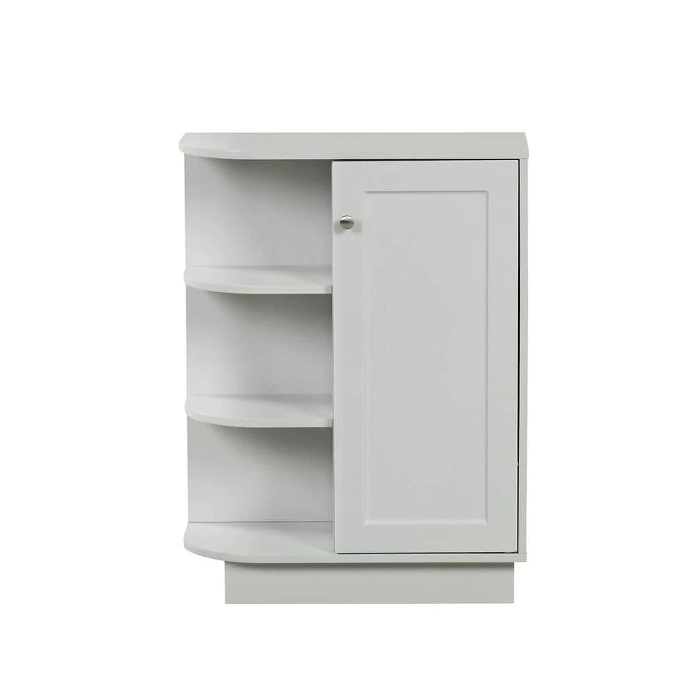 Gray Open Style Shelf Cabinet with Adjustable Plates Ample Storage Space by ATHMILE 1 Gray Open Style Shelf Cabinet with Adjustable Plates Ample Storage Space by ATHMILE