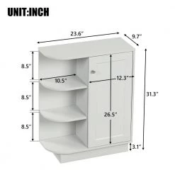 Gray Open Style Shelf Cabinet with Adjustable Plates Ample Storage Space by ATHMILE 15 Gray Open Style Shelf Cabinet with Adjustable Plates Ample Storage Space by ATHMILE -ATHMILE Sales Store gray athmile accent cabinets gz wf283640aae c3 1000