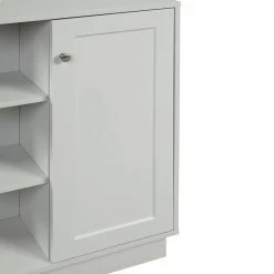 Gray Open Style Shelf Cabinet with Adjustable Plates Ample Storage Space by ATHMILE 19 Gray Open Style Shelf Cabinet with Adjustable Plates Ample Storage Space by ATHMILE -ATHMILE Sales Store gray athmile accent cabinets gz wf283640aae fa 1000
