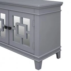 Gray Accent Storage Cabinet Wooden Cabinet with Mirror Door by ATHMILE -ATHMILE Sales Store gray athmile accent cabinets gzwf284088aae 40 1000