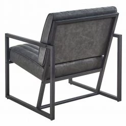 Gray Modern Design High Quality PU with Steel Frame Armchair (Set of 1) by ATHMILE -ATHMILE Sales Store gray athmile accent chairs gz w24002856 4f 1000