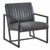 Gray Modern Design High Quality PU with Steel Frame Armchair (Set of 1) by ATHMILE