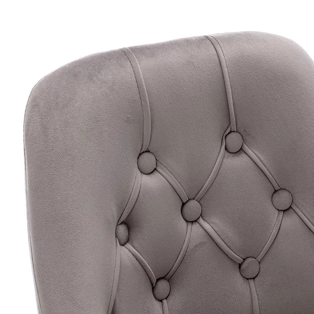 44.09 in. Low Back Gray Metal Frame Adjustable Cushioned Bar Stool with Toweling fabric Seat (Set of 1) by ATHMILE 6 44.09 in. Low Back Gray Metal Frame Adjustable Cushioned Bar Stool with Toweling fabric Seat (Set of 1) by ATHMILE - Image 6