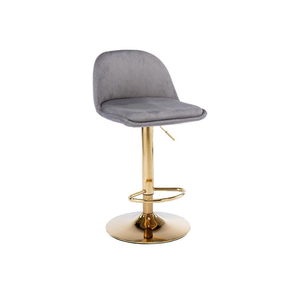 40.94 in. Low Back Gray Metal Frame Adjustable Cushioned Bar Stool with Toweling fabric Seat (Set of 1) by ATHMILE 7 40.94 in. Low Back Gray Metal Frame Adjustable Cushioned Bar Stool with Toweling fabric Seat (Set of 1) by ATHMILE - Image 7