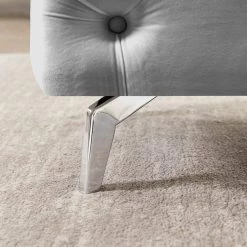 Gray Upholstered Velvet Button-Tufted Ottoman Bench 51.18 in. L x 19.68 in. D x 18.89 in. H by ATHMILE -ATHMILE Sales Store gray athmile bedroom benches gz b2w20220811 4f 1000