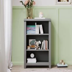 44 in. Wide Gray Wood 3 Shelf Standard Bookcase by ATHMILE -ATHMILE Sales Store gray athmile bookcases bookshelves dswf287163aak 31 1000