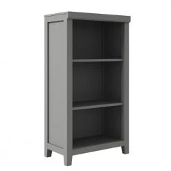 44 in. Wide Gray Wood 3 Shelf Standard Bookcase by ATHMILE -ATHMILE Sales Store gray athmile bookcases bookshelves dswf287163aak 4f 1000