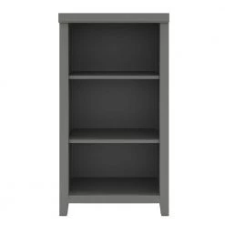 44 in. Wide Gray Wood 3 Shelf Standard Bookcase by ATHMILE