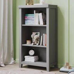 44 in. Gray Wood 3-Tier Open Shelf Standard Bookcase by ATHMILE -ATHMILE Sales Store gray athmile bookcases bookshelves gz b2w20220747 1f 1000