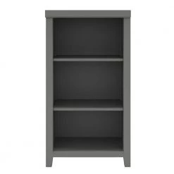 44 in. Gray Wood 3-Tier Open Shelf Standard Bookcase by ATHMILE