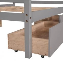 Full Size Canopy Platform Bed with 2-Drawers, With Slat Support Leg, Gray by ATHMILE 16 Full Size Canopy Platform Bed with 2-Drawers, With Slat Support Leg, Gray by ATHMILE -ATHMILE Sales Store gray athmile canopy beds gz b2n7090005 44 1000