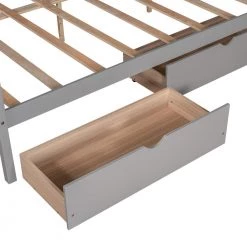 Full Size Canopy Platform Bed with 2-Drawers, With Slat Support Leg, Gray by ATHMILE 17 Full Size Canopy Platform Bed with 2-Drawers, With Slat Support Leg, Gray by ATHMILE -ATHMILE Sales Store gray athmile canopy beds gz b2n7090005 fa 1000