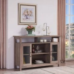 51.97 in. Gray Standard Rectangle MDF Console Table by ATHMILE -ATHMILE Sales Store gray athmile console tables ddam191002 31 1000