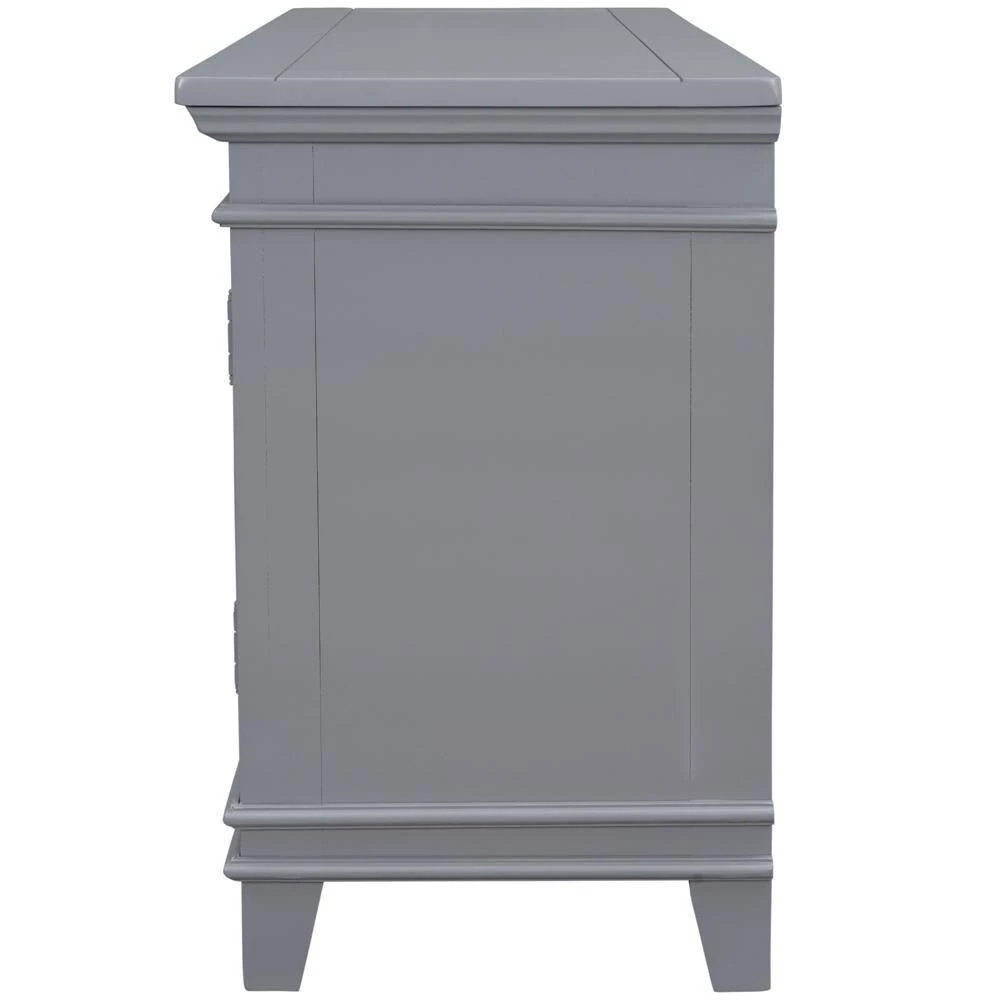 33 in. Gray Standard Rectangle Wood Console Table by ATHMILE 2 33 in. Gray Standard Rectangle Wood Console Table by ATHMILE - Image 2