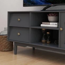 47.24 in. Gray Standard Rectangle Wood Console Table by ATHMILE -ATHMILE Sales Store gray athmile console tables dsw28238029 c3 1000