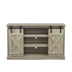 53.9 in. Gray Standard Rectangle MDF Console Table by ATHMILE
