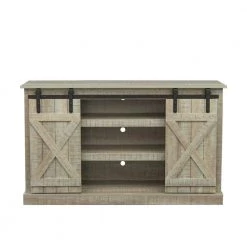 53.9 in. Gray Standard Rectangle Wood Console Table by ATHMILE