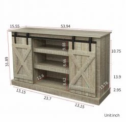 53.9 in. Gray Standard Rectangle Wood Console Table by ATHMILE -ATHMILE Sales Store gray athmile console tables gz b2w20221068 c3 1000