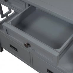 Gray 36 in. Modern Rectangle Wood Console Table Sofa Table for Living Room with 4-Drawers and 1-Shelf by ATHMILE 16 Gray 36 in. Modern Rectangle Wood Console Table Sofa Table for Living Room with 4-Drawers and 1-Shelf by ATHMILE -ATHMILE Sales Store gray athmile console tables gz wf212304aae 1f 1000