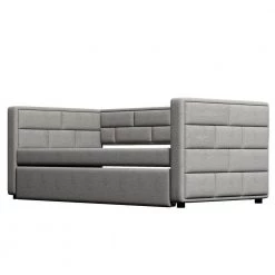 Twin Daybed with Trundle Upholstered Daybed with Padded Back by ATHMILE 7 Twin Daybed with Trundle Upholstered Daybed with Padded Back by ATHMILE -ATHMILE Sales Store gray athmile daybeds ccsm000249aae c3 1000