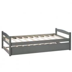 Wooden Daybed with Trundle Twin Captain's Bed by ATHMILE
