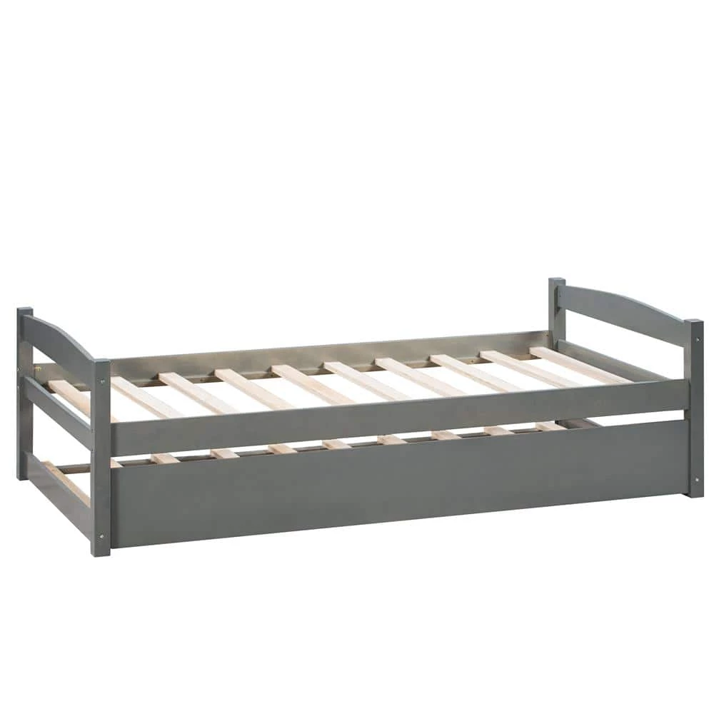 Wooden Daybed with Trundle Twin Captain's Bed by ATHMILE 1 Wooden Daybed with Trundle Twin Captain's Bed by ATHMILE
