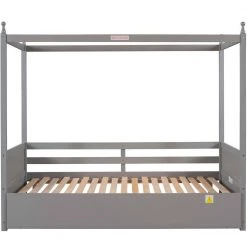 Gray Twin Size Canopy Daybed by ATHMILE -ATHMILE Sales Store gray athmile daybeds gz b2w20221228 4f 1000