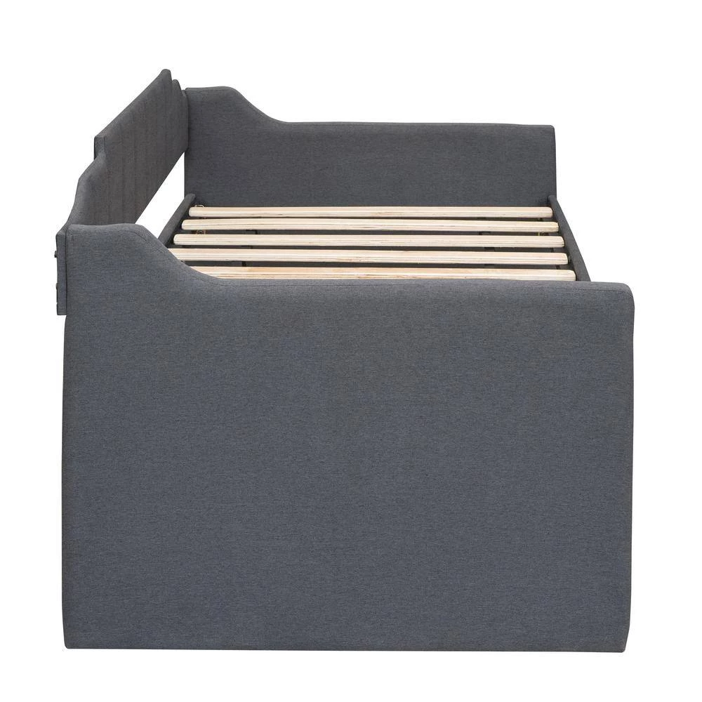 Gray Twin Size Daybed with Two Drawers by ATHMILE 2 Gray Twin Size Daybed with Two Drawers by ATHMILE - Image 2