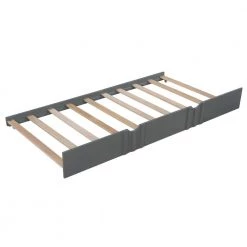 Gray Full Size Daybed Wood Bed with Twin Size Trundle by ATHMILE 15 Gray Full Size Daybed Wood Bed with Twin Size Trundle by ATHMILE -ATHMILE Sales Store gray athmile daybeds zg lp000048aae 1f 1000