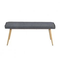 Dining Room Gray Bench 18.3 in. H x 45.3 in. W x 15.3 in. D by ATHMILE