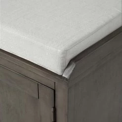 Gray Storage Bench 18.3 in. H x 45.7 in. W x 15.7 in. D by ATHMILE -ATHMILE Sales Store gray athmile dining benches gz b2w20221102 1f 1000