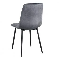 Grey Velvet Dining Chairs (Set of 2) by ATHMILE -ATHMILE Sales Store gray athmile dining chairs ddw21037657 4f 1000