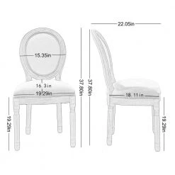Gray Fabric Dining Chairs (Set of 2) by ATHMILE -ATHMILE Sales Store gray athmile dining chairs ddw21232647 44 1000