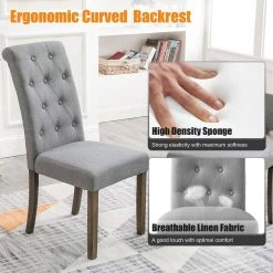 Gray Aristocratic Style Dining Chair Noble and Elegant Solid Wood Tufted Dining Chair Dining Room Set (Set of 2) by ATHMILE 14 Gray Aristocratic Style Dining Chair Noble and Elegant Solid Wood Tufted Dining Chair Dining Room Set (Set of 2) by ATHMILE -ATHMILE Sales Store gray athmile dining chairs gz wf034953eaa 76 1000