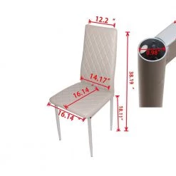 5-Piece Gray wood Top Table Set (Seats-4) by ATHMILE -ATHMILE Sales Store gray athmile dining room sets ddw854s00015 44 1000