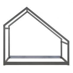 Gray Twin Size Wooden House Bed by ATHMILE