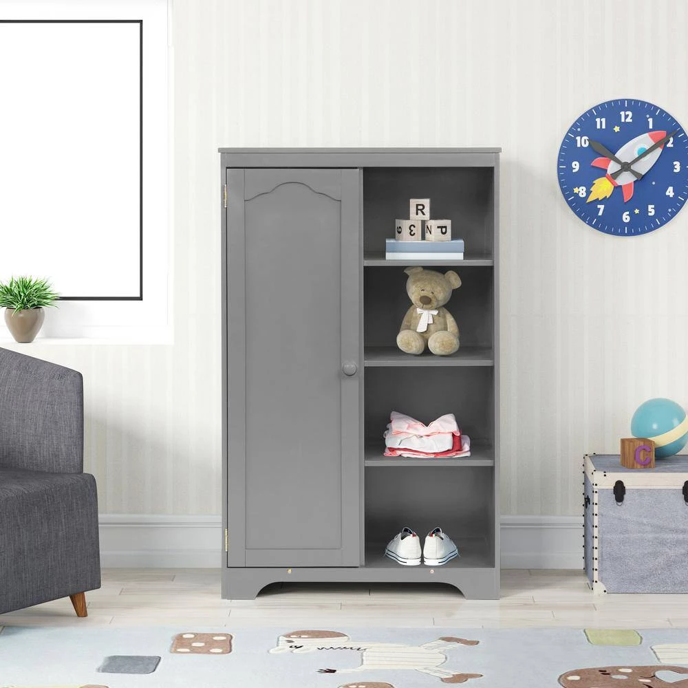 Gray Armoire 31.3 in. x 15.98 in. x 51.02 in. by ATHMILE 7 Gray Armoire 31.3 in. x 15.98 in. x 51.02 in. by ATHMILE - Image 7