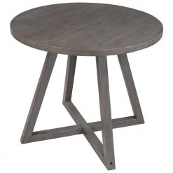 36 in. Gray Wood Top Round Dining Table by ATHMILE -ATHMILE Sales Store gray athmile kitchen dining tables dswf282700aae 44 1000