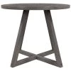 36 in. Gray Wood Top Round Dining Table by ATHMILE