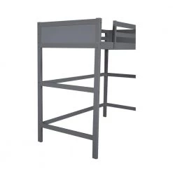 Gray Solid Wood Twin Size Loft Bed with Ladder by ATHMILE -ATHMILE Sales Store gray athmile loft beds gz b2w20220298 44 1000