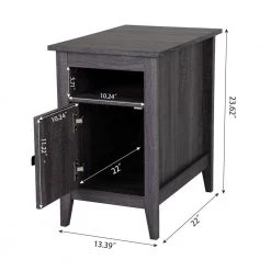 1-Cabinet Gray Nightstand by ATHMILE -ATHMILE Sales Store gray athmile nightstands ddw10410y7ww 44 1000