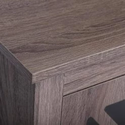 1-Cabinet Gray Nightstand (Set of 2) by ATHMILE -ATHMILE Sales Store gray athmile nightstands ddw104143611 4f 1000