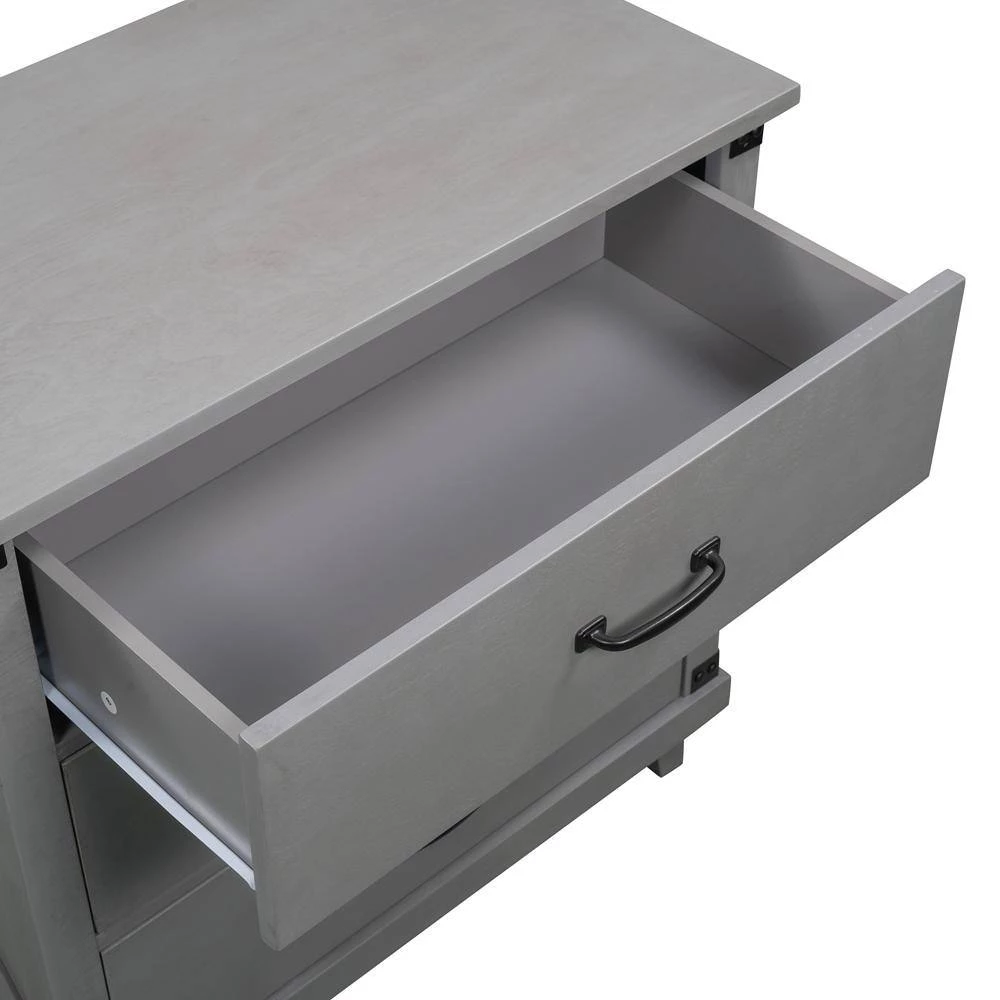 3-Drawer Gray Nightstand(27.95 in. H x 27.4 in. W x 15.9 in. D) by ATHMILE 5 3-Drawer Gray Nightstand(27.95 in. H x 27.4 in. W x 15.9 in. D) by ATHMILE - Image 5