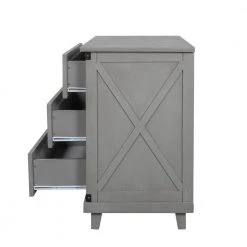 3-Drawer Gray Nightstand(27.95 in. H x 27.4 in. W x 15.9 in. D) by ATHMILE 8 3-Drawer Gray Nightstand(27.95 in. H x 27.4 in. W x 15.9 in. D) by ATHMILE -ATHMILE Sales Store gray athmile nightstands dztwf281114aae c3 1000