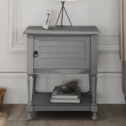 0-Drawer Gray Nightstand(27.5 in. H x 21.2 in. W x 14.8 in. D) by ATHMILE 13 0-Drawer Gray Nightstand(27.5 in. H x 21.2 in. W x 14.8 in. D) by ATHMILE -ATHMILE Sales Store gray athmile nightstands dztwf281115aae 31 1000