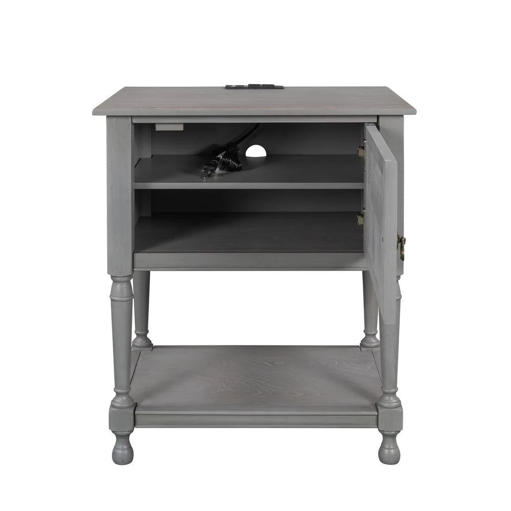 0-Drawer Gray Nightstand(27.5 in. H x 21.2 in. W x 14.8 in. D) by ATHMILE 6 0-Drawer Gray Nightstand(27.5 in. H x 21.2 in. W x 14.8 in. D) by ATHMILE - Image 6