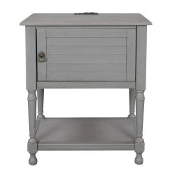 0-Drawer Gray Nightstand(27.5 in. H x 21.2 in. W x 14.8 in. D) by ATHMILE