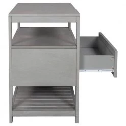 1-Drawer Gray Nightstand（25.2 in. H x 26 in. W x 15 in. D） by ATHMILE -ATHMILE Sales Store gray athmile nightstands dztwf281117aae 4f 1000