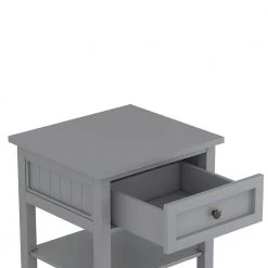 1-Drawer Wooden Gray Nightstand (20.9 in. Lx17.2 in. W x29 in. H) by ATHMILE 11 1-Drawer Wooden Gray Nightstand (20.9 in. Lx17.2 in. W x29 in. H) by ATHMILE -ATHMILE Sales Store gray athmile nightstands gz b2w20222046 1f 1000